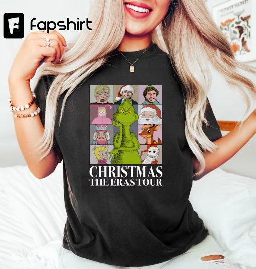 Christmas The Eras Tour Shirt, Merry Christmas 2023, Vintage 90s Christmas Movie Shirt, Grinchmas Shirt, Swiftmas Era, Xmas Eras Tour Merch