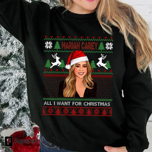 Mariah Carey 1994 Christmas Ugly Shirt, Mariah Carey Merry Christmas One and All Tour 2023, All I Want For Christmas Ugly T-Shirt