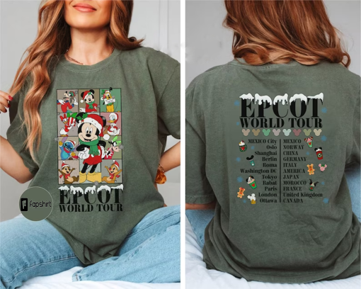 Retro Epcot Christmas Shirt, Disney Epcot Christmas Shirt, Disney Holiday Shirt, Disney Christmas Family Shirts, Disneyland Christmas Shirt