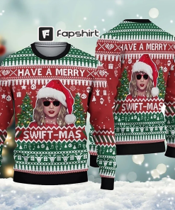 Swifties Ugly Christmas Sweater, Taylor All Over…