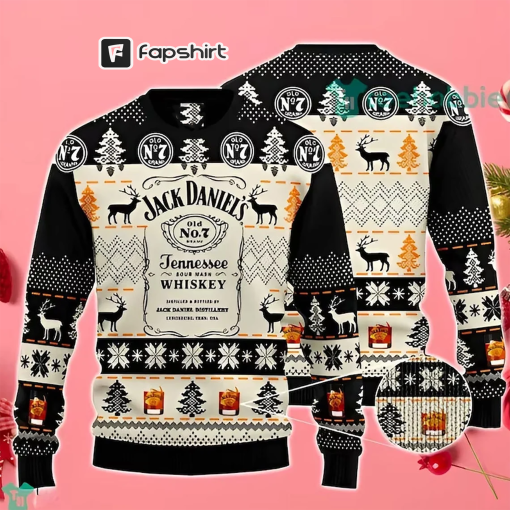 Jack Daniel’s Ugly Sweater All Over Print, Jack Daniels Christmas Ugly Sweater, Merry Xmas 2023