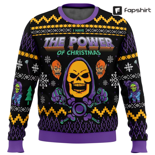 He-man Skeletor Christmas Ugly Sweater, The Power Of Christmas Ugly Sweater, Skeletor Ugly Christmas Sweater, Xmas Gifts