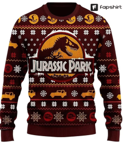 Jurassic Park Ugly Christmas Sweater, Xmas Sweater,…