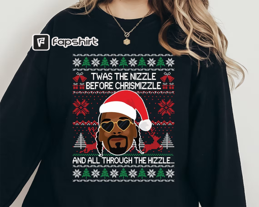 Funny Cute Ugly Christmas Sweater, Xmas Sweatshirt, Holiday Spirit, Sweater for Holiday Parties, Ugly Christmas Sweater Snoop Dogg Unisex