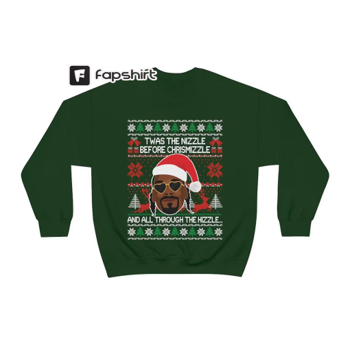 Funny Cute Ugly Christmas Sweater, Xmas Sweatshirt, Holiday Spirit, Sweater for Holiday Parties, Ugly Christmas Sweater Snoop Dogg Unisex