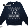 Santas Coming Thats What She Said Sweater, Ugly Christmas Sweater, The Office Santa’s Coming That’s What She Said Unisex Sweatshirt