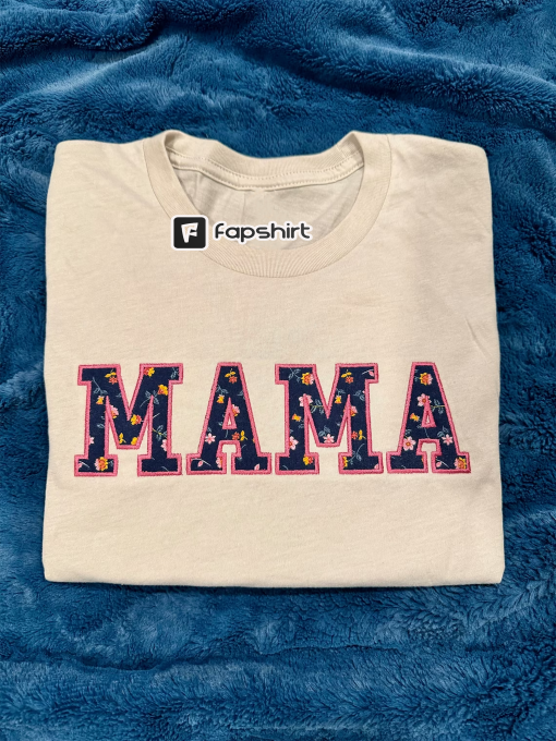 MAMA Onesie Keepsake Sweatshirt with Baby Clothes, Appliqué Sweatshirt, Mom gift…