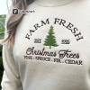 Christmas Trees Embroidered Sweatshirt