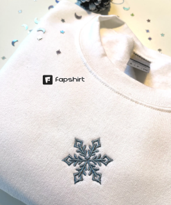 Snowflake Embroidered Sweatshirt