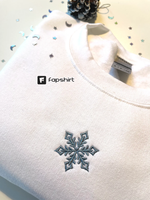 Snowflake Embroidered Sweatshirt