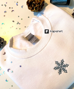 Snowflake Embroidered Sweatshirt