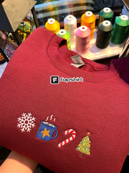 Cozy Christmas Embroidered Sweatshirt