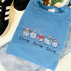 Embroidered Ginger Bread Christmas Sweatshirt Embroidered Gingerbread Christmas Crewneck Christmas Sweatshirt for Women Winter Sweatshirt