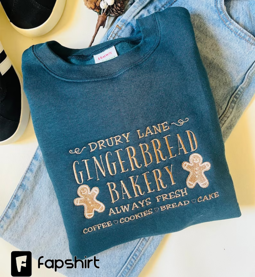 Gingerbread Bakery Embroidered Crewneck