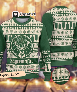 Jagermeister Deer Christmas Ugly Sweater,Jagermeister Ugly Christmas…