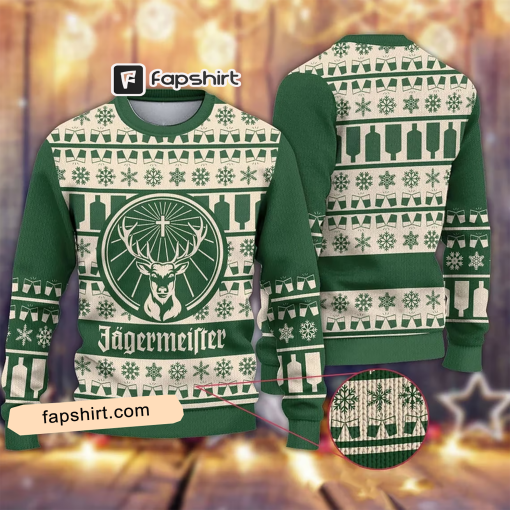 Jagermeister Deer Christmas Ugly Sweater,Jagermeister Ugly Christmas Sweater For Men Women,Ugly Christmas Pattern,Winter Sweatshirt