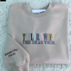 Enchanted Embroidered Sweatshirt/ T-shirt/ Hoodie, Taylor Swift Embroidered Crewneck, Speak Now on Sleeve