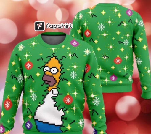 Homer Bush Meme The Simpsons Ugly Christmas Sweater, Merry Christmas Sweater 2023, Gift For Christmas, Gift Friends Xmas, Xmas Gift