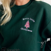 Reindeer Merry Christmas Embroidery, Embroidery Crewneck, Embroidered Sweatshirt, university sweaters