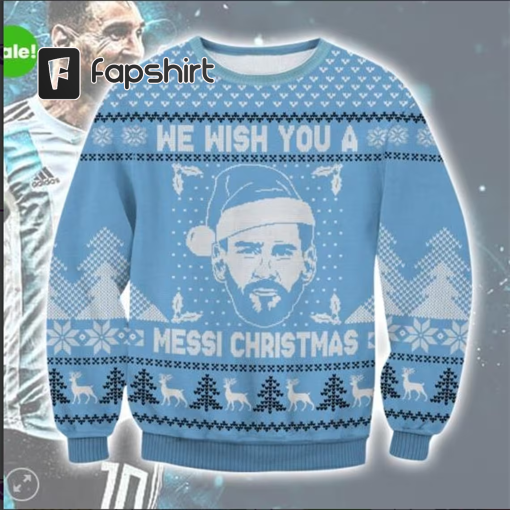 Messi Christmas Sweater Round Neck Long Sleeve Sweatshirt