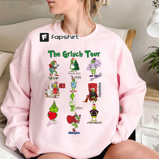 Grinchmas Eras Tour Sweatshirt, The Grinch Tour Tour Christmas Shirt, Vintage Grinch Christmas Shirt, Whoville University Christmas Shirt