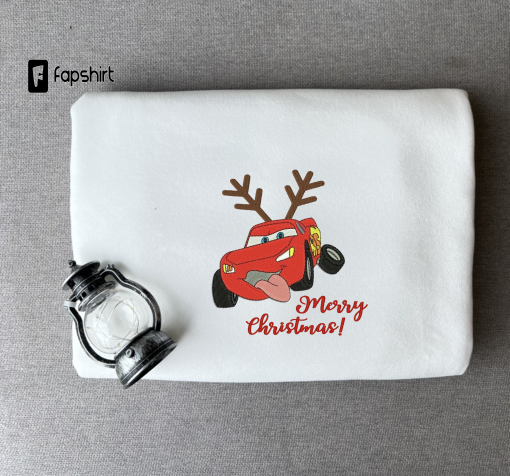 McQueen and Sally Cars Disney Embroidered Sweatshirts, Christmas Gift for Couple