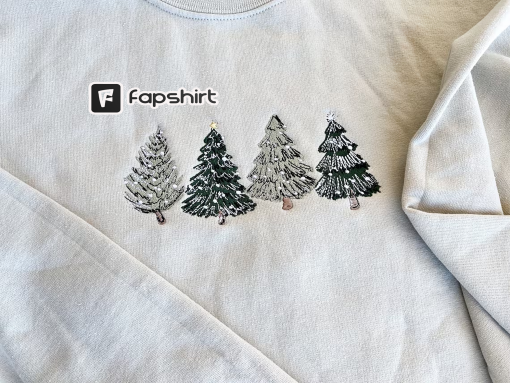 Christmas Tree Sweatshirt, Christmas Embroidered Crewneck, Christmas shirt, Christmas Sweater, Winter, Winter Gift, Oversized Sweater, Cozy