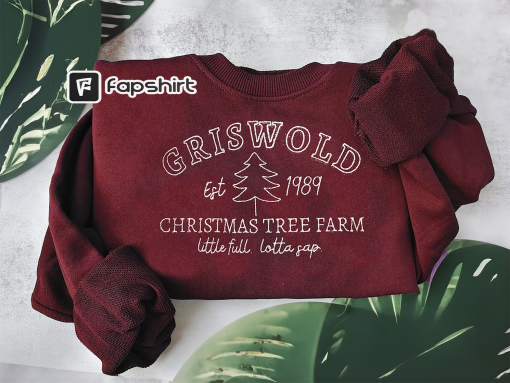 Griswold Tree Farm Sweatshirt — Embroidered, Christmas Tree Farm, Holiday Sweater