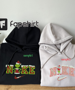 Grinch Couple Embroidered Sweatshirt, Christmas Embroidery Sweatshirt,…