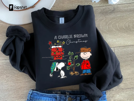 Charlie and the Snoopy Christmas Sweatshirt, Christmas Cartoon Dog Sweatshirt, Vintage Sweatshirt, Christmas Gift