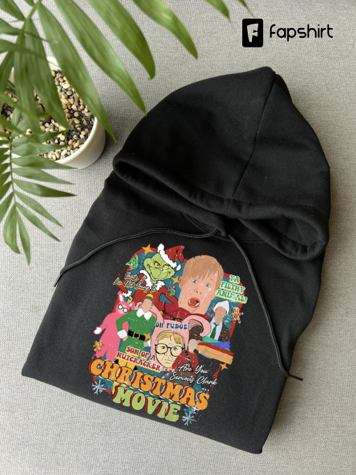 Christmas Movie Sweatshirt, Christmas Movies Characters Hoodie, Christmas Song Sweatshirt, Vintage Movie Sweatshirt