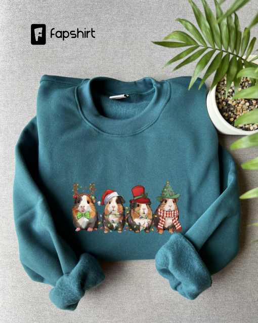 Merry Pigmas Sweatshirt, Christmas Guinea Pig Sweater, Funny Guinea Pig Shirt, Christmas Farm Animal Shirt, Christmas Sweatshirt