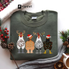 Christmas Farm Animals Shirt | Cute Chicken, Cow, Pig, Goat Holiday Tshirt | Trendy Santa Hat Animal Farmer Gift | Duck Goose Sheep Holidays