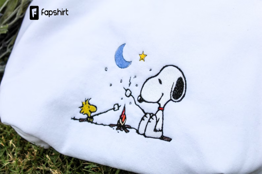 Snoopy Sweatshirt / Embroidered Snoopy / Peanuts Embroidered Shirt / Snoopy Sweatshirt Fall / Snoopy Fall Sweatshirt