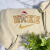 Christmas Family Embroidered Sweatshirt, Baby Green Embroidered Sweatshirt, Christmas Embroidery Sweatshirt, Christmas Crewneck