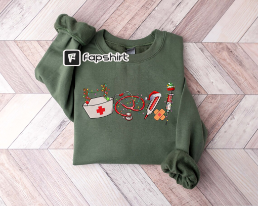 Christmas Nurse Sweatshirt, Merry Christmas Sweatshirt, Nurse Sweatshirt, Christmas Sweatshirt, Christmas Gift for Nurse, Nurse Shirt