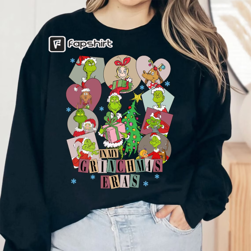 Grinchmas Eras Tour Shirt, Grinch Christmas Shirt, Retro Merry Grinchmas Shirt, Merry Christmas Gift For Christmas Party 2023 Shirt