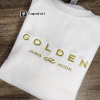 Embroidered oversized sweatshirt – Golden Maknae