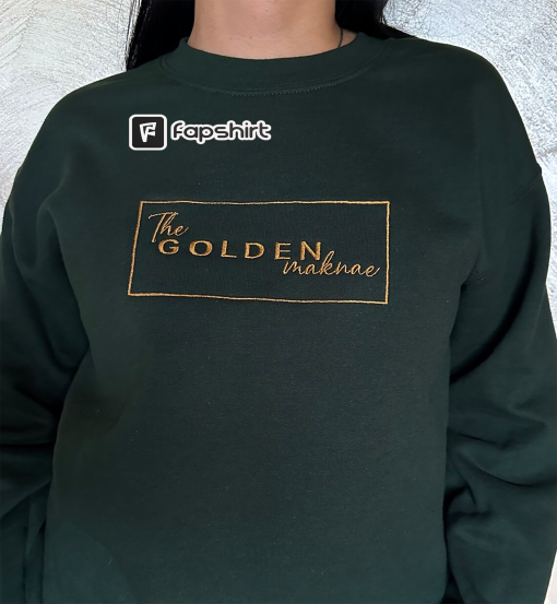 Embroidered oversized sweatshirt – Golden Maknae