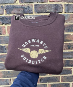 Harry Potter Quidditch Embroidered Sweatshirt, Embroidered Hogwarts…