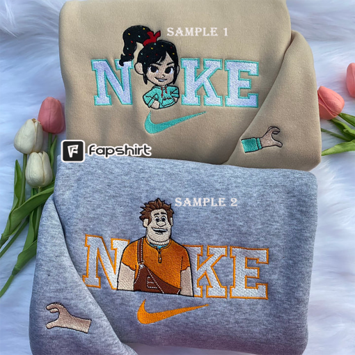 Vanellope & Ralph Embroidered Sweatshirt, Embroidered hoodie, Couple Matching Hoodie Couple Gift, Cartoon Embroidered Sweatshirt