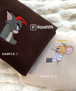 Cat & Mouse Frienemies Matching Set Embroidered…