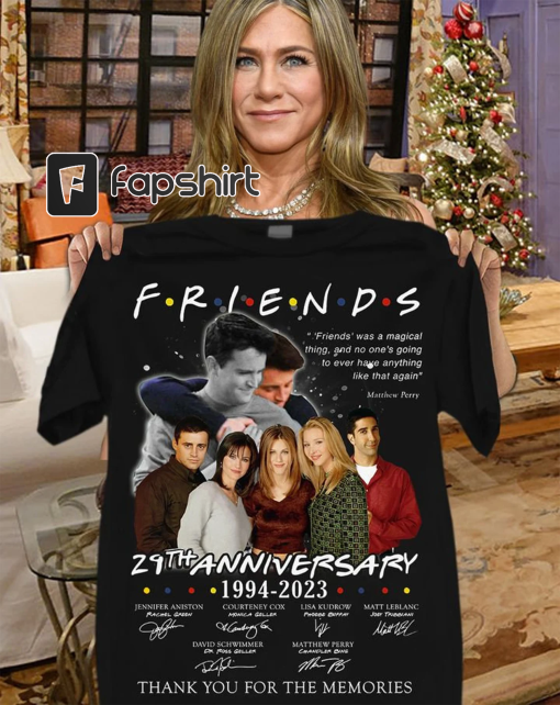 Friends 29th Anniversary Thank You For The Memories,Friends Chandler signature Shirt, Chandler Bing, Friends Sitcom Shirt,Matthew Perry