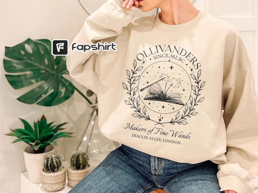 Ollivanders Wand Shop, Wizard Book Shop Sweatshirt, Harry Sweater, Universal Trip Sweater, Wizard Sweatshirt, Book Nerd Sweater, Potter