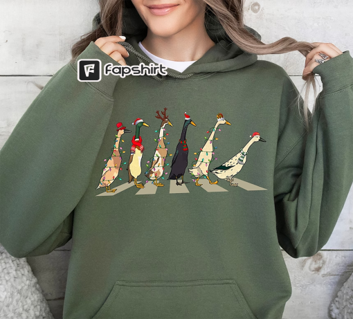 Christmas Duck Sweatshirt, Funny Duck Christmas Sweatshirt, Santa Ducks Merry Christmas Shirt, Duck Lover