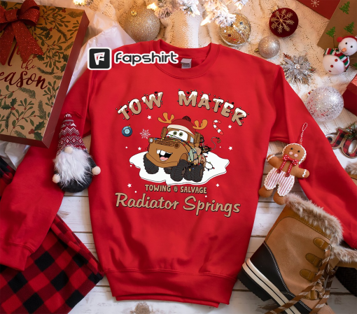 Disney Cars Christmas Shirt, Tow Mater Radiator Springs Christmas Sweatshirt, Disney Cars Land Trip Christmas Hoodie, Disneyland Holiday Tee