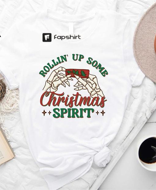 Rollin Up Some Christmas Spirit Sweatshirt, Christmas Holiday Sweatshirt, Holiday Shirt, Rolling Up Some Christmas Gifts, Xmas Family Shirt