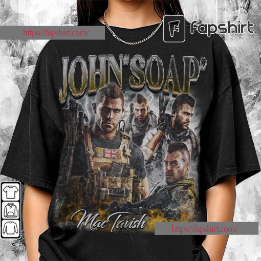 John Soap MacTavish COD 90s Shirt, Bootleg Modern Warfare 1 2 3 Game Vintage Y2K Sweatshirt, FPS Unisex Gift Hoodie