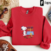 Charlie and the Snoopy Christmas Sweatshirt, Christmas Cartoon Dog Sweatshirt, Christmas Gift, Vintage Sweatshirt