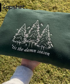 Tis The Damn Season Embroidered Sweatshirt, Christmas…